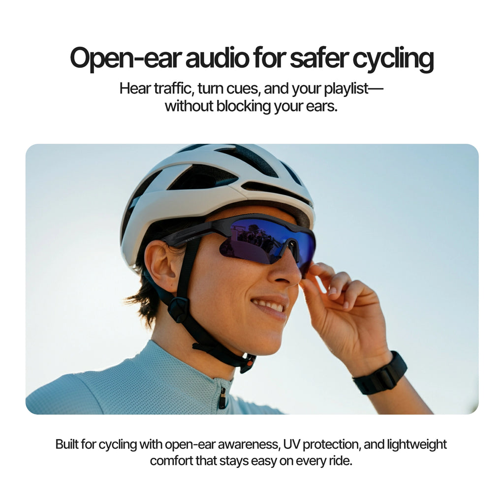 WOWRIO A8 Polarized Open-Ear Audio Sunglasses