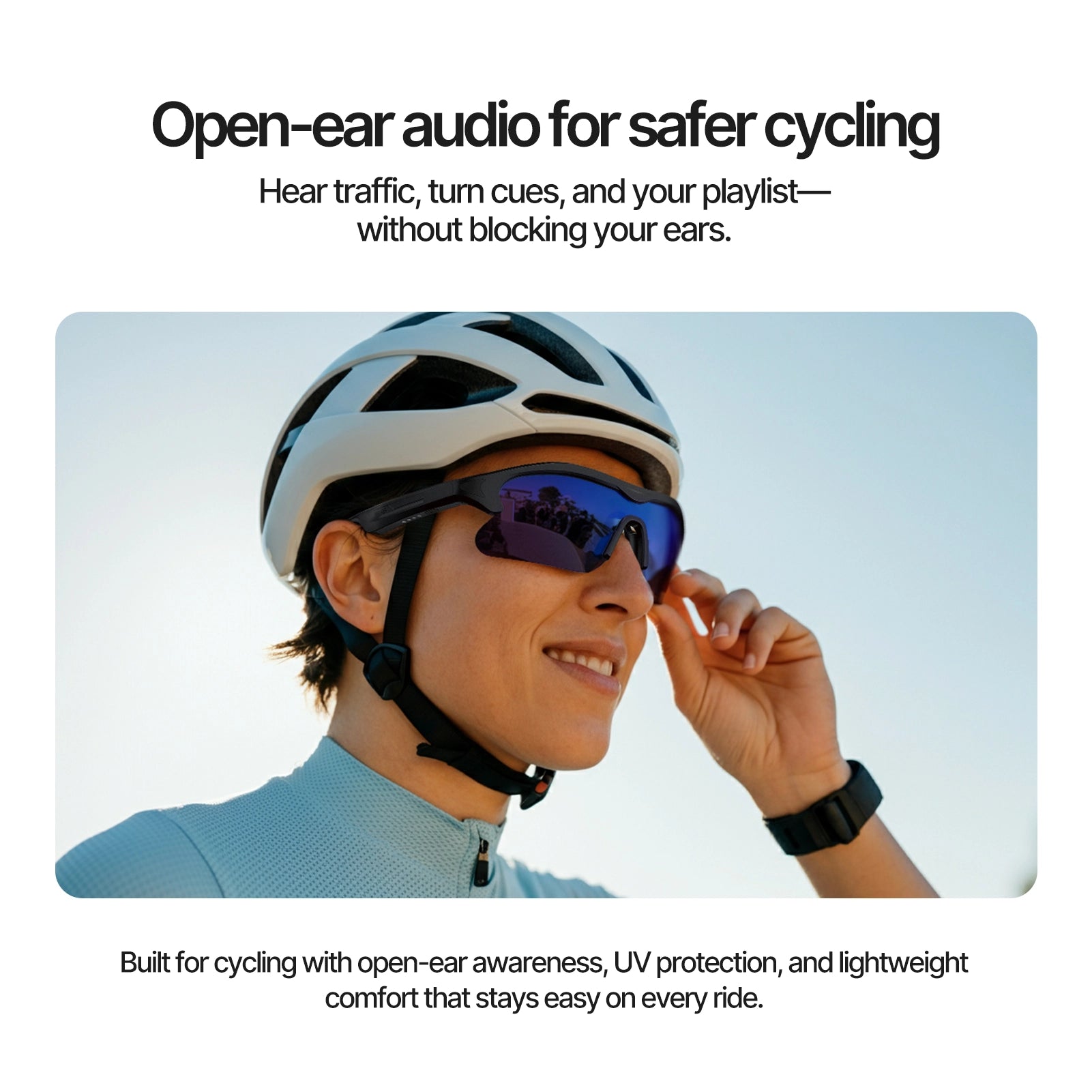 WOWRIO A8 Polarized Open-Ear Audio Sunglasses