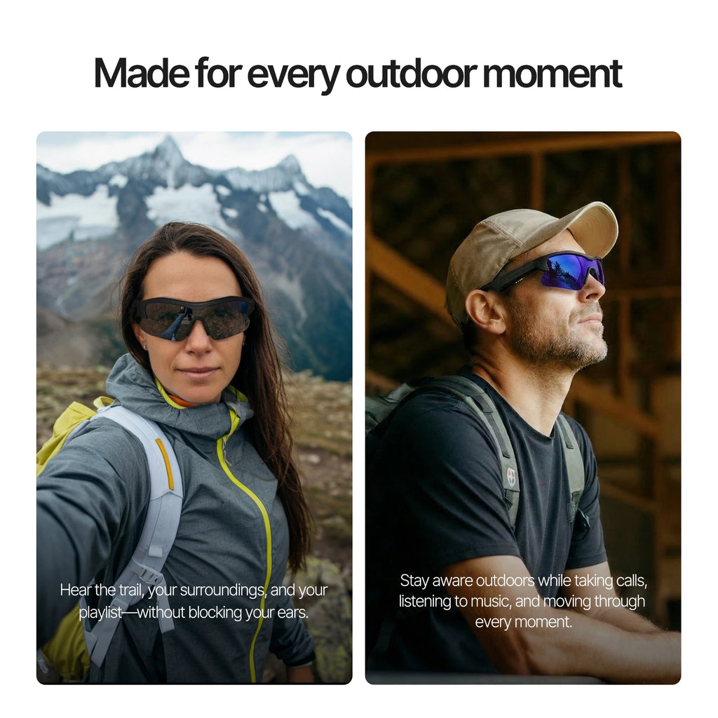 WOWRIO A8 Polarized Open-Ear Audio Sunglasses